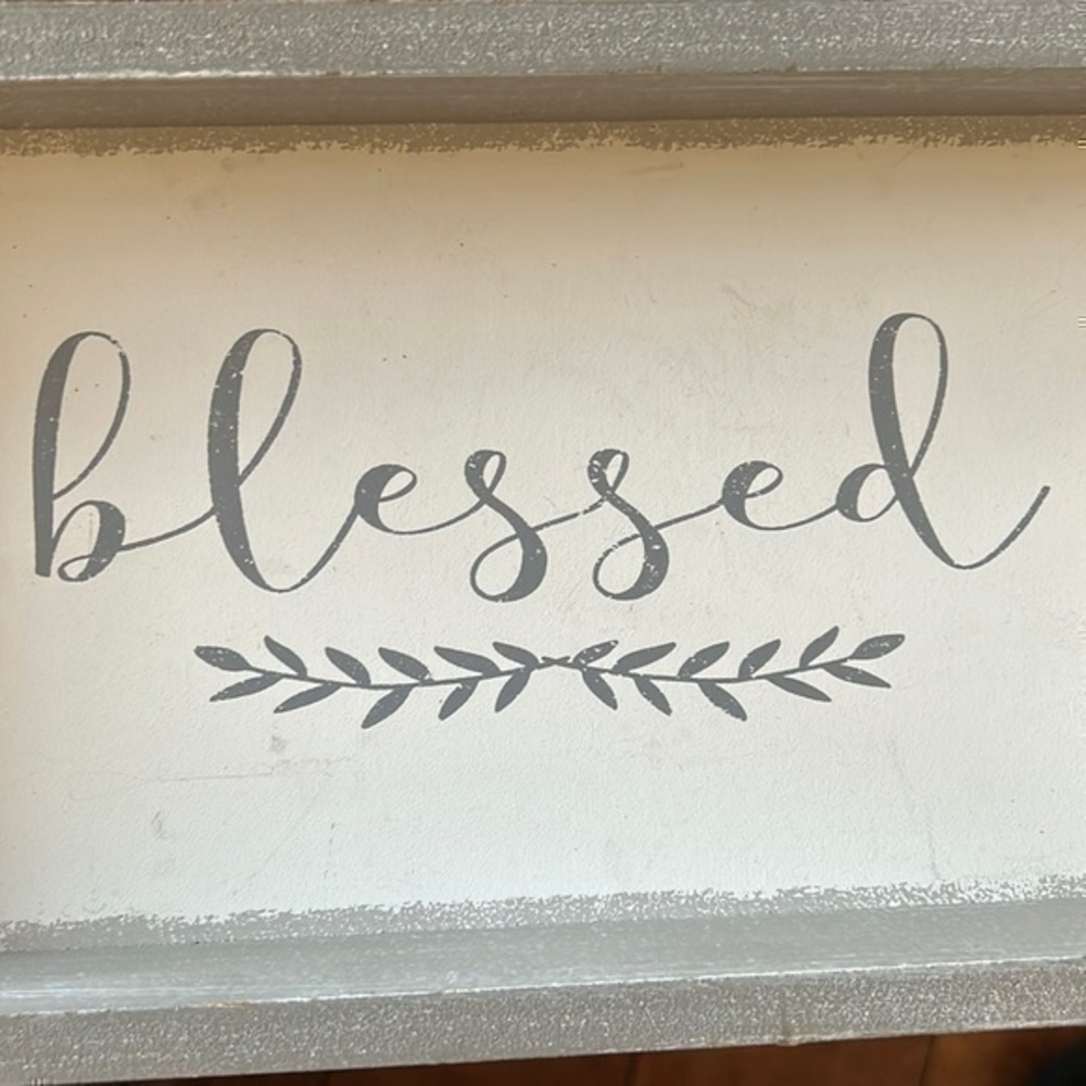 “Blessed” Sign Decoration 15.5”x 7”x 1.5” inches